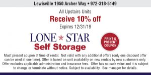 Lone star self storage coupon